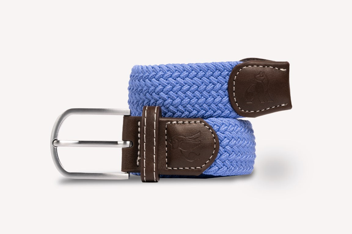 Sky blue recycled woven belt